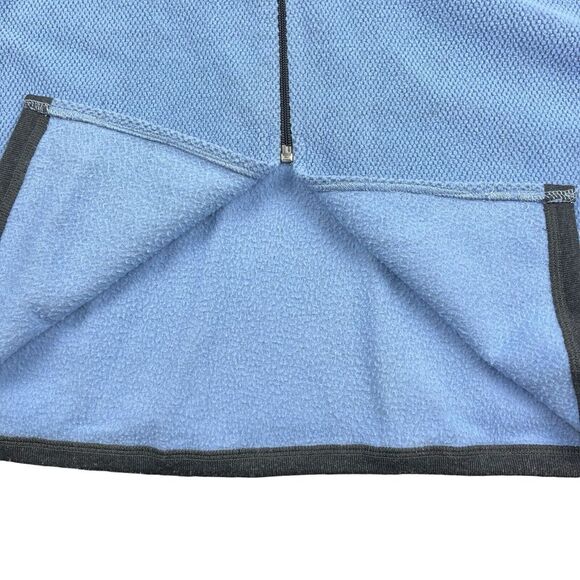 Vintage 70s Vanity Fair Robe Blue Gray Long House Coat Nightgown Full Zip Large - Picture 7 of 11